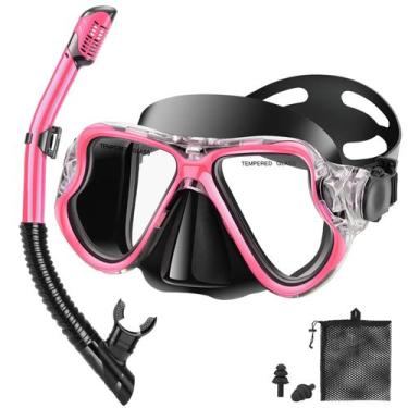 Imagem de Conjunto de equipamento de mergulho PIYAZI Snorkel para adultos e cria