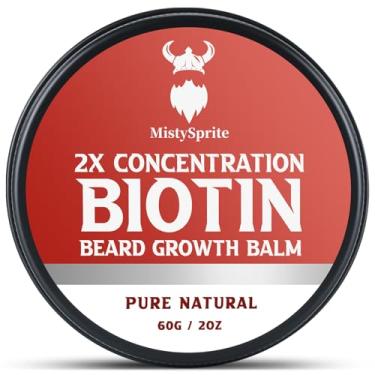 Imagem de MistySprite Bálsamo Para Barba Para Homens E Cera Condicionadora Para Barba - Feito Com Óleo De Rícino Ingredientes Naturais E Orgânicos - Hidrata E Engrossa O Crescimento Dos Pelos Faciais - Lata D