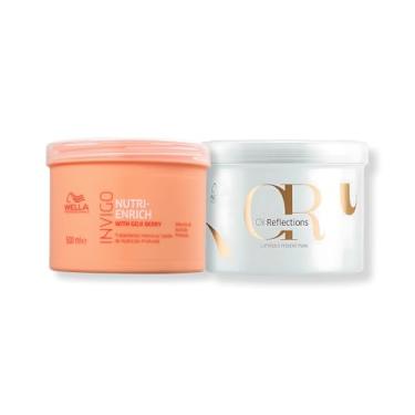 Imagem de Kit Wella Duo Mascára de Nutrição Nuti-Enrich 500g + Máscara Oil Reflections 500ml
