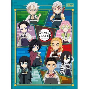 Imagem de Caderno Demon Slayer TILIBRA Universitário BROCHURA - 80 Folhas (Fundo verde)