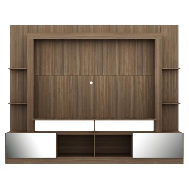 Imagem de Rack com Painel Tv 65 Portas com Espelho Oslo Madeirado