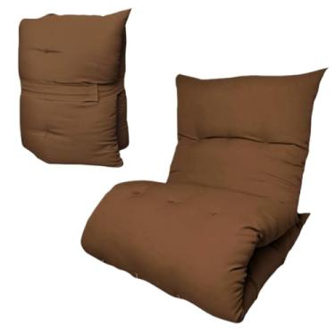 Imagem de Almofada Futon Dobrável 170x60x9cm Colchonete Multiuso Chão Sofá Visita Meditação Macia(Marrom)