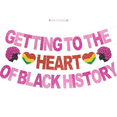 Imagem de Faixa Getting to the Heart of Black History Month - Não faça você mesmo decoração de quadro de avisos do mês da história negra decoração do dia dos namorados