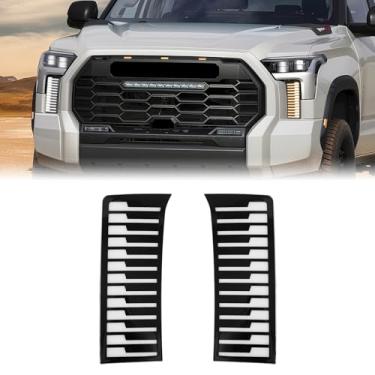 Imagem de Fancemot Faróis de neblina dianteiros de LED, luzes brancas de circulação diurna (DRL), luzes de seta âmbar, luzes azuis de farol baixo, compatíveis com Toyota Tundra 2022-2025 (estilo 4)