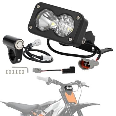 Imagem de IUVWISN Kit de farol 6000-6500K Barra de luz LED com interruptor para Surron Sur Ron Segway X260 Kit de luz de luz de bicicleta sujeira acessórios de farol de motocicleta lâmpada frontal brilhante