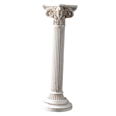 Imagem de Generic Estátua de pilar romano, escultura de coluna romana, figura de coluna grega para presente, estátua grega para cenário de casamento, festa no jardim, Branco