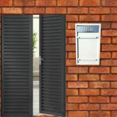 Imagem de Caixa correio embutir muro e parede para portão e grade c 4 parafusos 