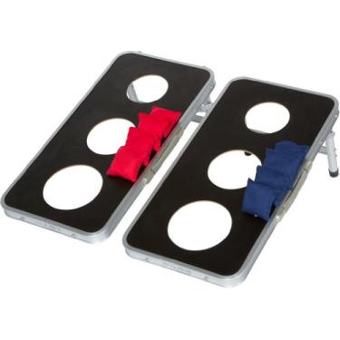 Imagem de Trademark Innovations Conjunto de 3 furos com estrutura de alumínio e saco de feijão Cornhole