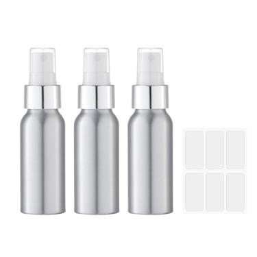 Imagem de LISAPACK Frasco spray pequeno para viagem - pulverizador vazio de alumínio de névoa fina de 56,7 g para perfume - Atomizador de tamanho mini para óleo essencial - Face Mister para cosméticos líquidos