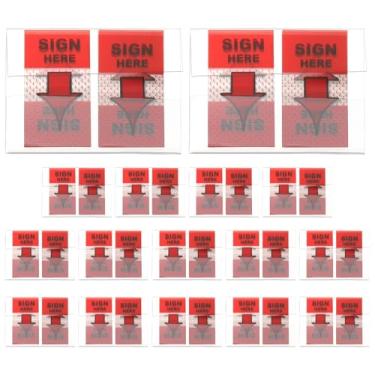 Imagem de PATIKIL 800 peças Sign Here Tabs, Sign Here Post Flags Stickers Adhesive Arrow Labels Message Date Signature for Documents Office Supplies Notebook Notes, Vermelho