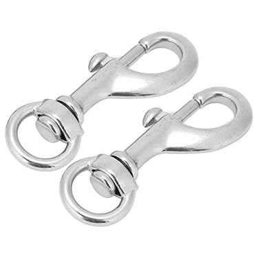 Imagem de 80MM Diving 316 Stainless Steel Swivel Eye Snap Hook, Rigid Oval Eye, Multi-purpose Swivel Snap Hook for Leashes, Sports Equipment, Marine Hardware, Diving Equipment, Key