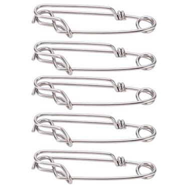 Imagem de Clipes de Atum Flutuante, Clipe de Snap de Aço Inoxidável Forte para Pesca Longa, Surf, Oceano Com Pino Rápido, Não Ferrugem, Aplicação Ampla (1,8 * 60mm)