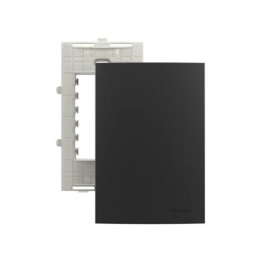 Imagem de Placa Cega Com Suporte Margirius Sleek Colors 4x2 Grafite