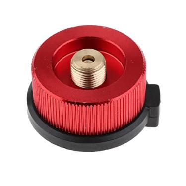 Imagem de Adaptador de queimador a gás – Conector de recarga de propano sem vazamento para fogão de acampamento – corpo da válvula de peso e cobre – piquenique ao ar livre, acessório para churrasco – cor