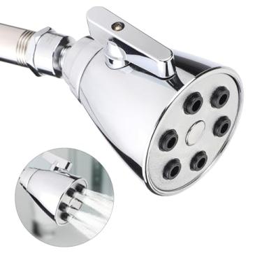 Imagem de SUPPLYGIANT Chuveiro com configurações de spray ajustáveis, acabamento cromado, chuveiro fixo, 1,8 GPM, rosto de 6 cm