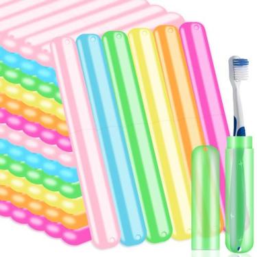 Imagem de Suporte para escova de dentes SIKEMAY 100 PCS Portable Plastic Travel