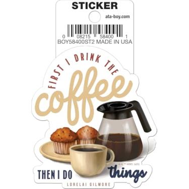 Imagem de Ata-Boy Gilmore Girls Lorelai Quote First Drink The Coffee Die Cut Adesivo de 7,6 cm