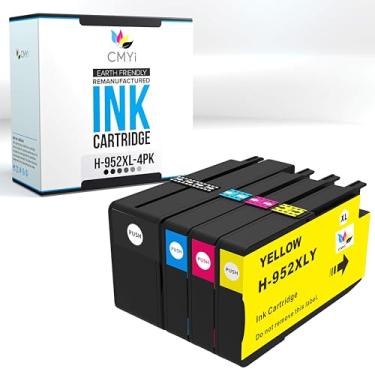 Imagem de CMYi Pacote combo de cartucho de tinta de substituição 952XL para impressoras HP OfficeJet Pro 8715, Pro 8716, Pro 8717, Pro 8718, Pro 8719, Pro 8720, Pro 8724, Pro 8725 (1 preto, 1 ciano, 1 magenta