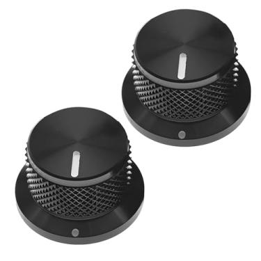 Imagem de Pacote com 4 puxadores de potenciômetro de metal, botões de controle de volume de alumínio com alça serrilhada e chave Allen, atualização de amplificador de áudio Hifi