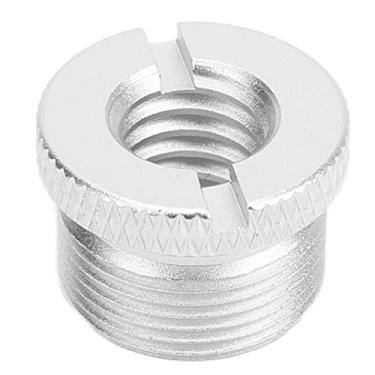 Imagem de Cryfokt Adaptador de Parafuso de Metal Durável para Rosca Transparente de Suporte de Microfone para Cantores e Engenheiros de Som (Prata F19B)