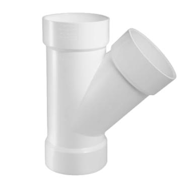 Imagem de LESSO 5.1 cm PVC Wye, WYE DWV para todas as conexões solvente-solda de cubo Use para drenagem, resíduos e tubo de ventilação de 5 polegadas, branco (1 peça de unidade)