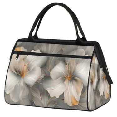 Imagem de Bolsa pequena para o fim de semana para mulheres, homens, com pintura de girassol, dobrável, bolsa esportiva leve para academia, Cor: 15, 15.2*8.3*11.6 inch, Moderno