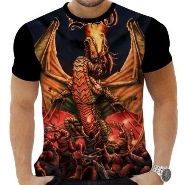 Imagem de Camiseta Camisa Personalizada Rock Clássico Metal Dio 3 - Obsidiana Co