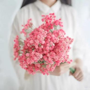 Imagem de 1 peça 22 cm Gypsophila artificial flores imitação de plástico DIY buquês florais arranjo acessórios de decoração de casamento (rosa)