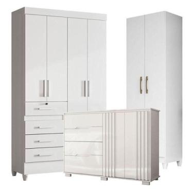 Imagem de Guarda Roupa Infantil Sobral Com Cômoda Texas E Armário Multiuso New í