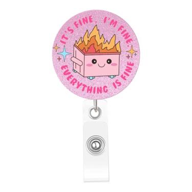 Imagem de Teeglow Carretel de crachá de enfermeira engraçado bonito trabalho Natal crachá retrátil suporte de identificação enfermagem CNA médico pediátrico pessoal médico estudante funcionários de escritório