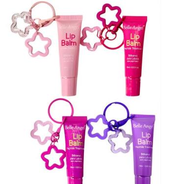 Imagem de Lip balm com chaveiro kids juvenil belle angel - escolha o seu!
