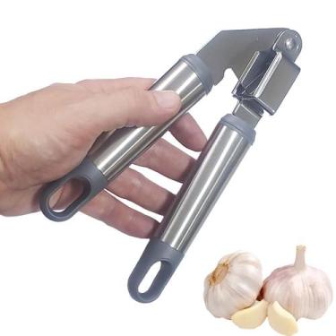Imagem de Amassador Triturador Espremedor De Alho Em Inox Linha Urban - Kehome