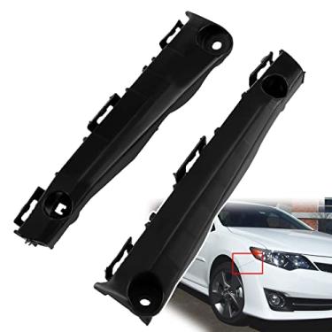 Imagem de Par de carro suporte de para-choque dianteiro esquerdo direito suporte de feixe suporte guia guia retentor para Toyota Camry 2012-2014 5253606120