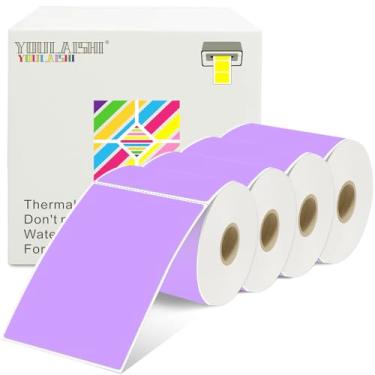 Imagem de YOULAISHI Adesivos retangulares de 7,6 x 12 cm, 1200 peças, etiquetas de inventário, codificação de cores, etiquetas térmicas de envio para caixa de mudança, adesivos imprimíveis para códigos de