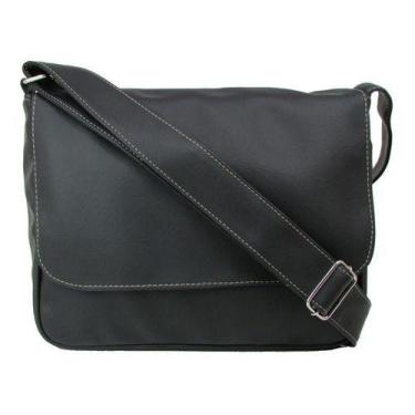 Imagem de Pasta Carteiro Transversal Tiracolo Masculino Feminino - CDP, Preto