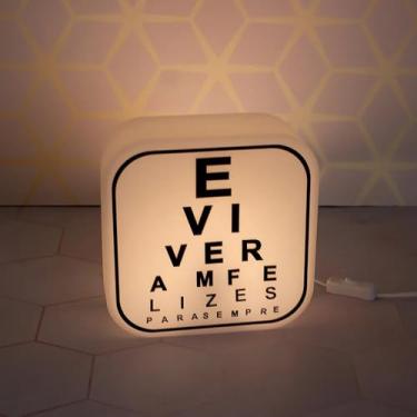 Imagem de Luminária Slim Box Amor pra Vida Toda LED Presente Romântico