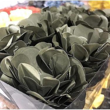 Imagem de Forminhas para Doces Finos - Kit 40/120 Formas Flor Decorativas | Ideal para Casamentos, Festas e Cupcakes (Style - Pistache Escuro,120)