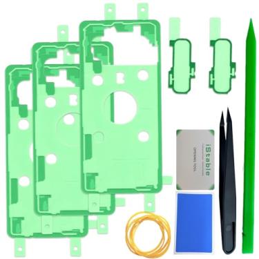 Imagem de iStable Fita adesiva de capa traseira compatível com Samsung Galaxy S10+ Plus Tiras adesivas de substituição da caixa da porta da bateria traseira SM-G975F/DS (pacote com 3)