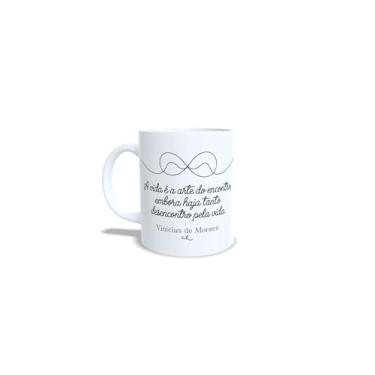 Imagem de Caneca de Cerâmica com Frase Clarice Lispector, Liberdade é Pouco, Branco, 325 ml, Design com Pomba (19055)