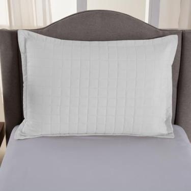 Imagem de Porta Travesseiro Matelado Copacabana 70cm x 50cm Micropercal 300 Fios (Branco)