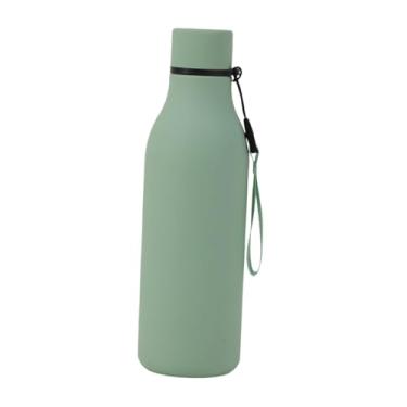 Imagem de YWJLQH Caneca Térmica Metálica de 550ml - Fácil de Usar, Prática e Isolada, em aço Inoxidável, Ideal para Viagens, Verde