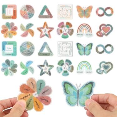 Imagem de Nextpal 24 adesivos sensoriais, tiras calmantes texturizadas para alívio da ansiedade, adesivos fidget calmantes para sala de aula, uso em casa, escritório, por crianças adolescentes e adultos (12