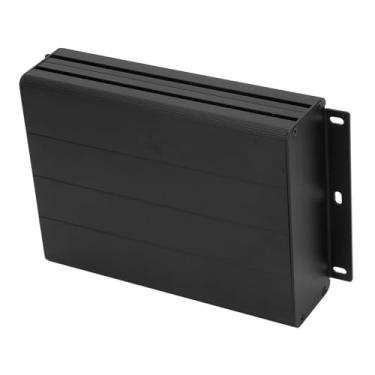 Imagem de AUNMAS Gabinete de Conchas de Alumínio Caixas de Liga de Extrusora Preta Fosca Carcaça de Dissipação de Calor de Grau Industrial Impermeável Caixa de Projeto Eletrônico Antipoeira 45x122x160mm para