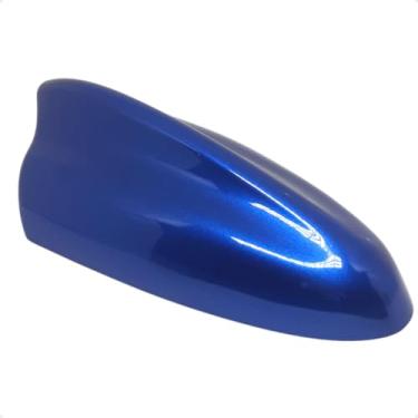 Imagem de Antena Tubarão Shark Tamanho Grande com Sinal de Rádio Multimarcas Ideal para Carros com Teto Plano ou Levemente Curvo (Azul)