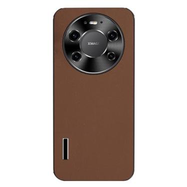 Imagem de HAOMRIYL Capa de dissipação de calor para Huawei Mate 80 Pro Max/80 Pro/80, capa de proteção de lente completa de couro fino anti-queda antiderrapante, marrom, 80