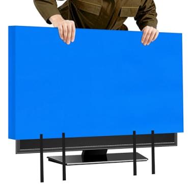 Imagem de COITEK Capa de TV para movimento, tela plana de 75 polegadas, capa protetora de tela de TV antiarranhões e poeira com alça inferior para movimento, pintura, renovação