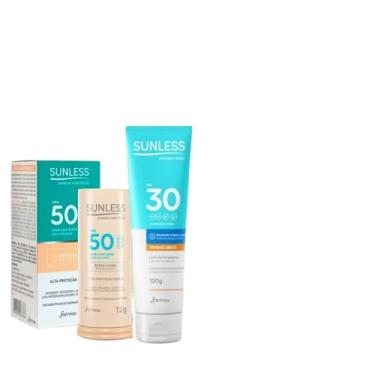 Imagem de kit Protetor Solar Facial Bastão Extra Clara + Protetor Solar Corporal FPS 30 120g