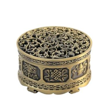 Imagem de porta-vara de incenso Queimador de incenso Home Alloys para olíbano, carvão, bastão, pó, cone, espiral e torre(Bronze)