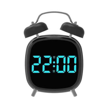 Imagem de Despertador LED Super Alto Com Controle De Voz Para Dorminhocos, Modo 