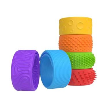 Imagem de Pulseiras Sensoriais Para Adultos 6PCS Brinquedos Texturizados Para Au